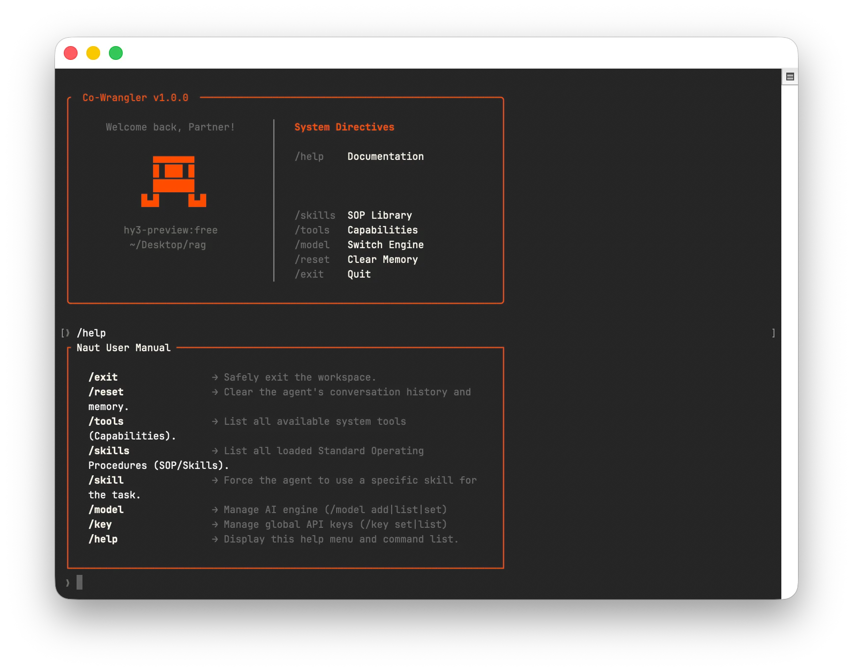 Co-Wrangler CLI Interface